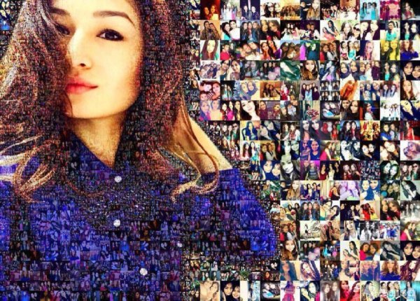 Портрет фотомозайка