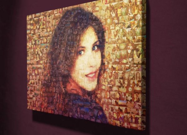 Портрет из маленьких фотографий