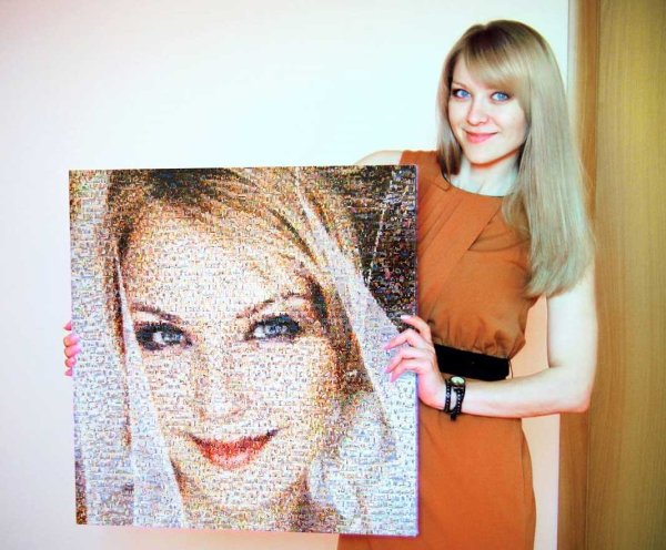 Портрет фотомозайка БТС