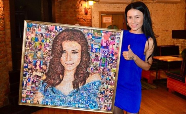 Портрет фотомозайка БТС