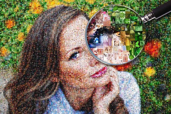 Портрет из множества фотографий