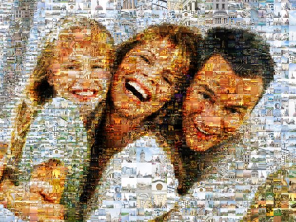 Мозаичный коллаж из фотографий