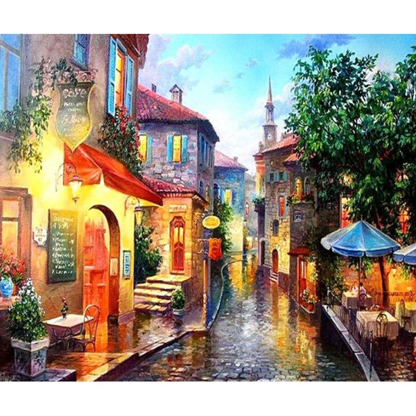 Алмазная мозаика вечерняя Прага