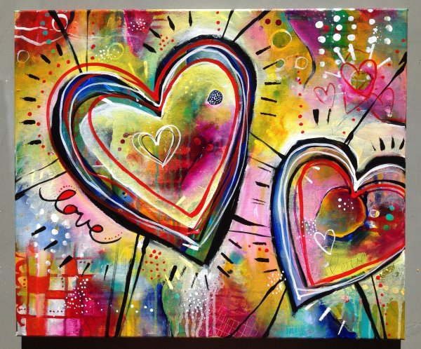 Сердце акрилом
