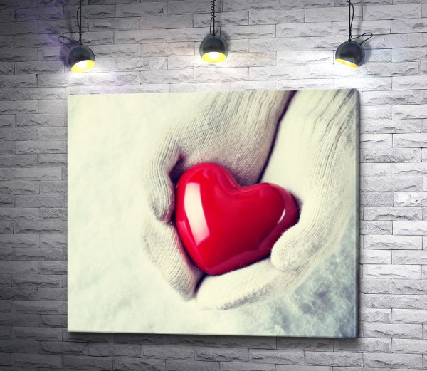 Картины с сердечками на холсте