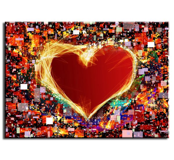 Картина сердце абстракция
