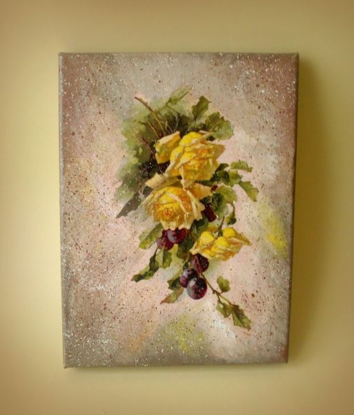 Декоративное панно в технике декупаж