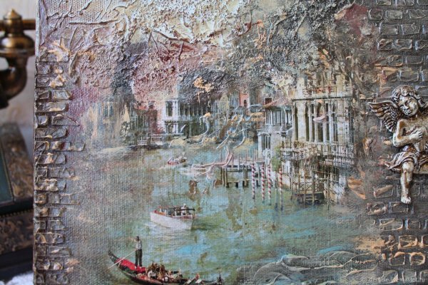 Декупаж картины на холсте