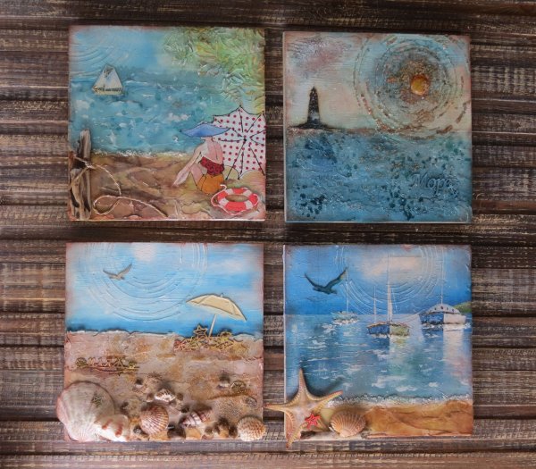 Декоративное панно в технике декупаж