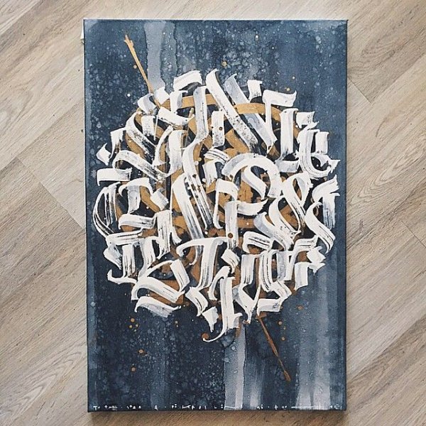 Картины каллиграфия на холсте