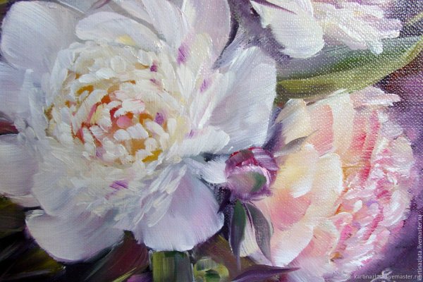 Пионы живопись маслом