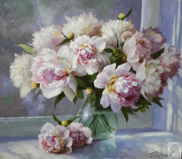 Картина пионы художник елдохин Павел