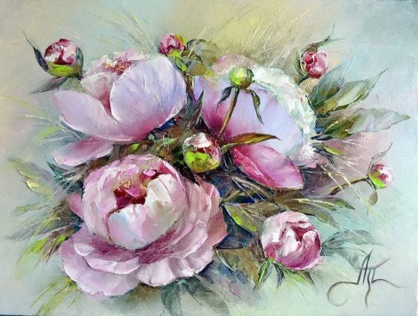 Художник Кулигина Татьяна картины пионы