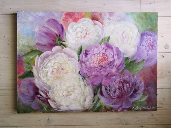 Пион маслом Diana_Tuchs