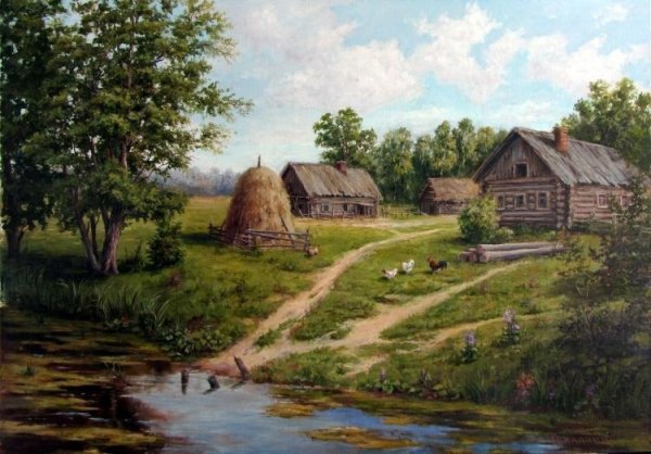 Полати в избе на Руси