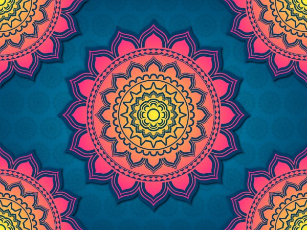 Background Mandala Color Painting