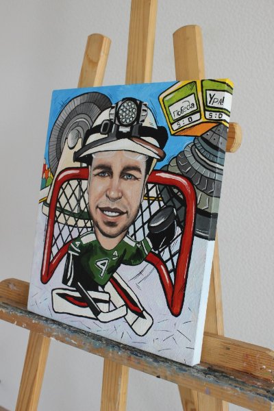 Портрет на холсте шарж