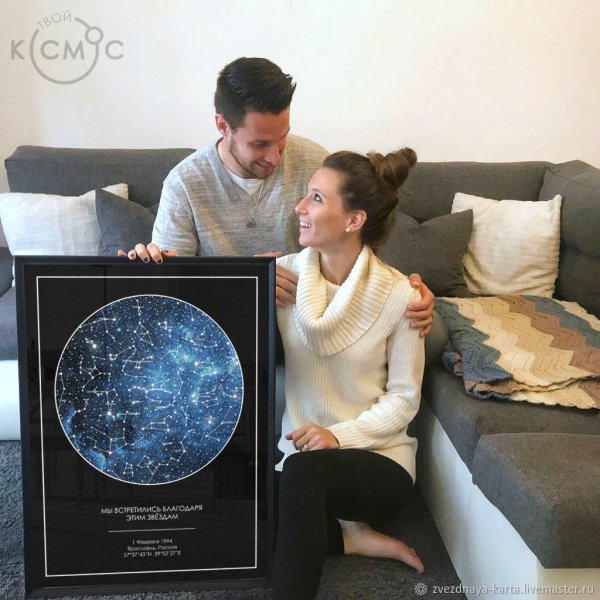 Карта звездного неба в интерьере