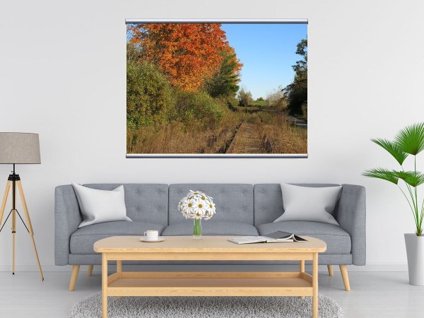 Абстракция металлическая фигура на холсте