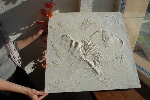 Картины из штукатурки на холсте