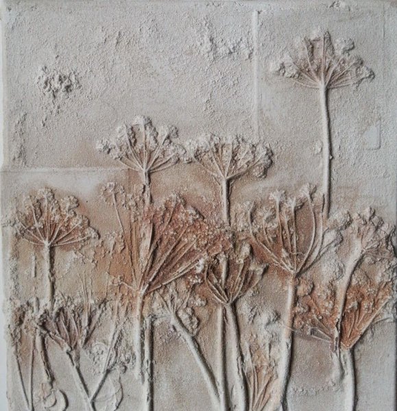 Цветы из декоративной штукатурки