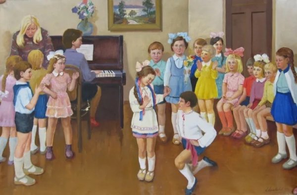 Советский детский сад живопись
