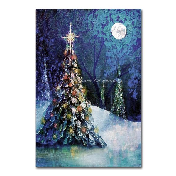 Новогодняя елка живопись акрилом