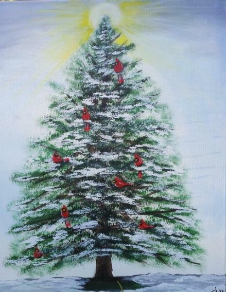 Елка акрилом