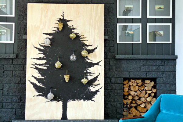 Скандинавская елка на стену