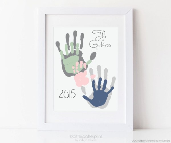 Постер с отпечатками рук