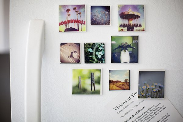 Магнит на холодильник на холсте