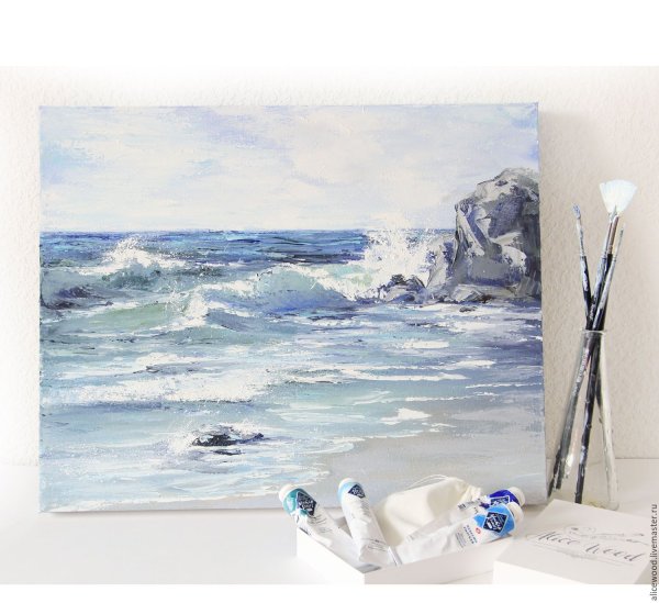 Море маслом на холсте