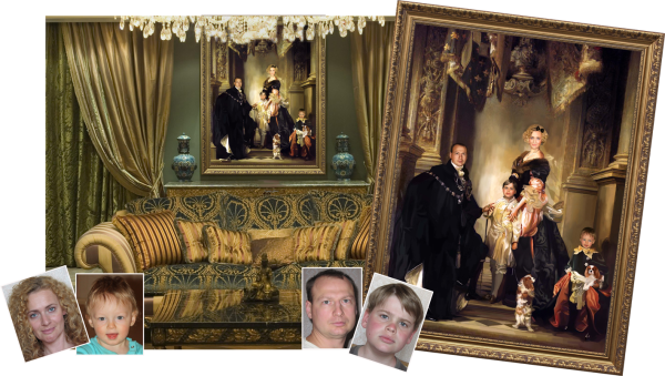 Семейный портрет в историческом стиле