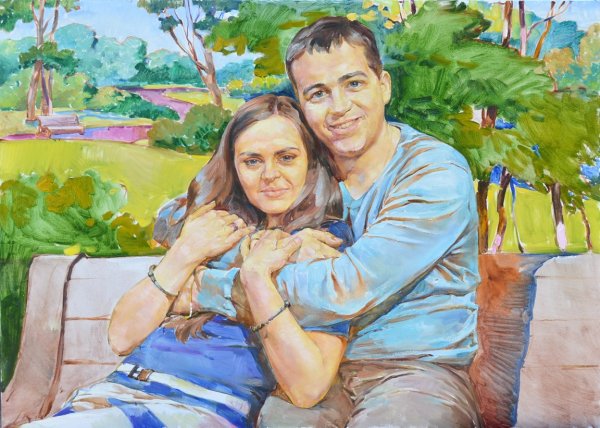 Портрет на фоне пейзажа