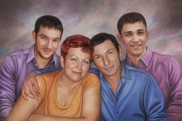 Семейный портрет (портрет семьи Поленовых). 1905.