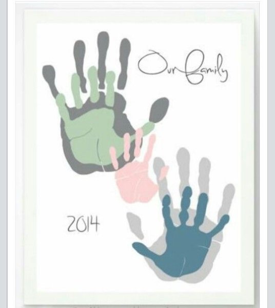 Отпечатки ладошек всей семьи