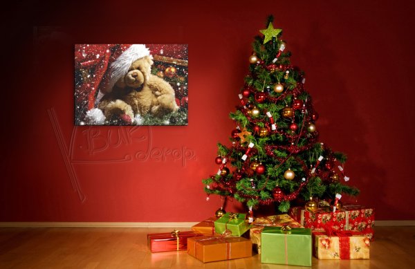 Печать на холсте новый год