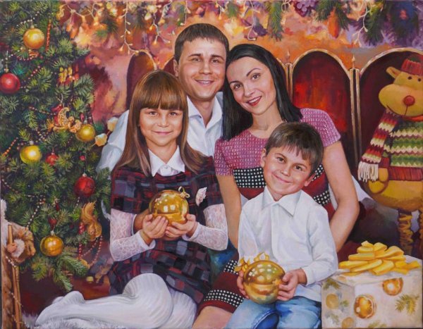 Новогодний семейный портрет