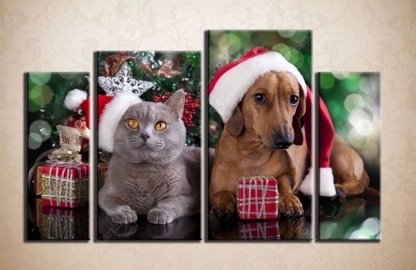 Печать на холсте новый год