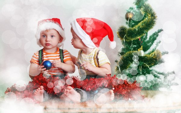 Новый год фотосессия на холсте