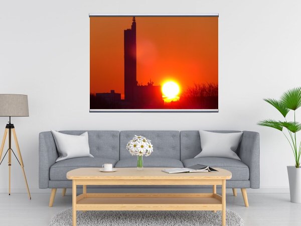 Пейзаж маслом закат