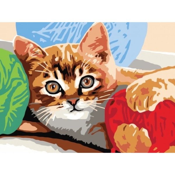 Котик маслом на холсте