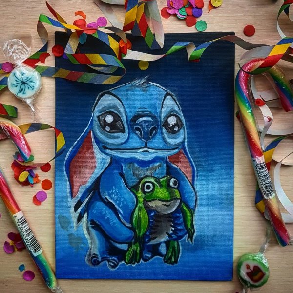 Стич картина на холсте