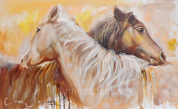 Annet Loginova кони картины