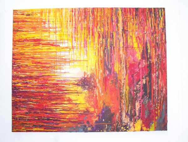 Картины мелками на холсте