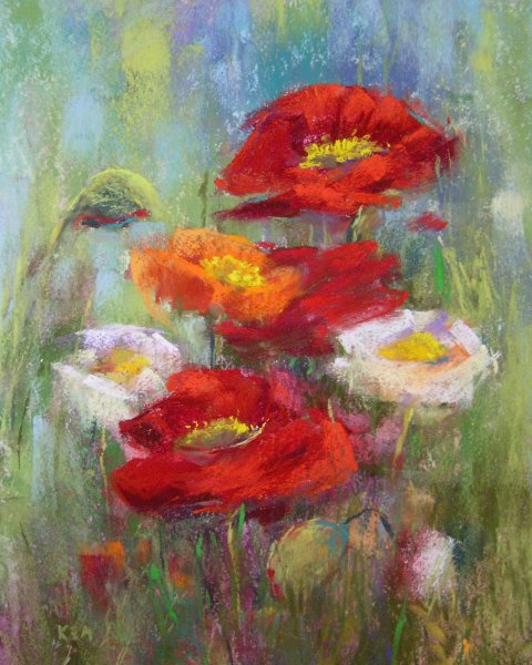 Морской пейзаж пастелью