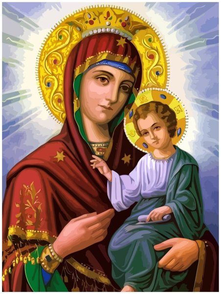 Икона Оплакивание Иисуса Христа Божией матерью