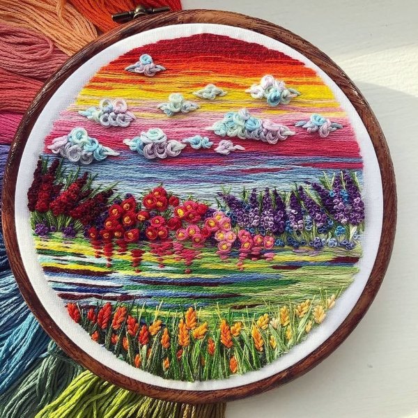 Абрис арт вышивка бисером