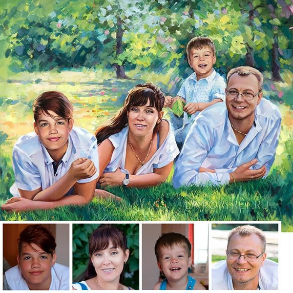 Семейный портрет (портрет семьи Поленовых). 1905.