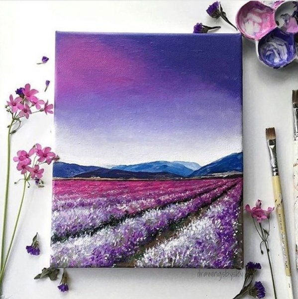 Пейзаж масляными красками